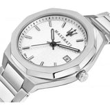 Buy Shop Maserati Stile 3H White Dial Silver Steel Strap Watch For Men - R8853142005 USA Online