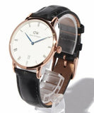 Buy Shop Daniel Wellington Dapper Reading White Dial Black Leather Strap Watch For Women - DW00100118 USA Online
