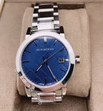 Burberry The City Blue Dial Silver Steel Strap Watch for Men - BU9031