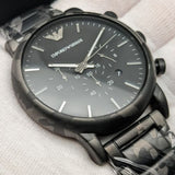 Buy Shop Emporio Armani Luigi Chronograph Black Dial Black Steep Strap Watch For Men - AR11045 USA Online