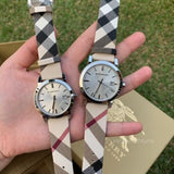 Buy Shop Burberry The City White Dial Brown Leather Strap Watch for Women - BU9113 USA Online