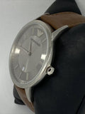 Buy Shop Emporio Armani Renato Silver Dial Brown Leather Strap Watch For Men - AR2463 USA Online