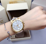 Buy Shop Burberry The City White Dial Haymarket Beige Leather Strap Watch for Women - BU9752 USA Online