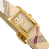 Buy Shop Burberry Nova Gold Tone Square Dial Leather Strap Watch for Women - BU1582 USA Online
