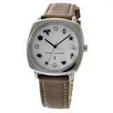 Buy Shop Marc Jacobs Mandy Silver Dial Brown Leather Strap Watch for Women - MJ1563 USA Online