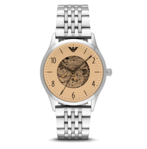 Buy Shop Emporio Armani Meccanico Multicolor Dial Silver Steel Strap Watch For Men - AR1922 USA Online