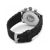 Buy Shop Emporio Armani Chronograph Black Dial Black Rubber Strap Watch For Men - AR5865 USA Online