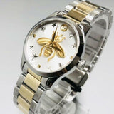 Buy Shop Gucci G Timeless Silver Dial Two Tone Steel Strap Watch For Women - YA126599 USA Online