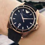 Buy Shop Emporio Armani Sport Quartz Black Dial Black Rubber Strap Watch For Men - AR11101 USA Online