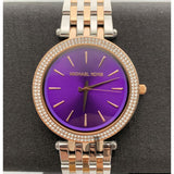 Buy Shop Michael Kors Darci Purple Dial Two Tone Steel Strap Watch for Women - MK3353 USA Online
