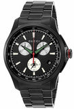 Buy Shop Gucci G-Timeless Chronograph Black Dial Black Steel Strap Watch For Men - YA126268 USA Online