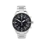 Citizen Eco Drive Chronograph Black Dial Silver Steel Strap Watch For Men - CA0690-88E