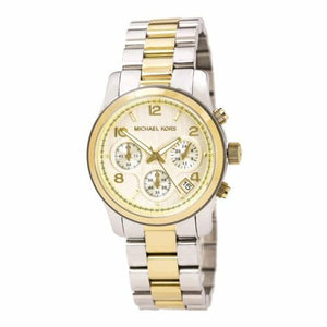 Buy Shop Michael Kors Runway Gold Dial Two Tone Steel Strap Watch for Women - MK5137 USA Online