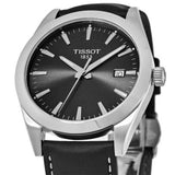 Buy Shop Tissot Gentleman Black Dial Black Leather Strap Watch For Men - T127.410.16.051.00 USA Online