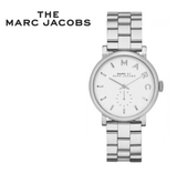 Marc Jacobs Baker White Dial Silver Steel Strap Watch for Women - MBM3242