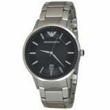 Emporio Armani Sportivo Black Dial Silver Stainless Steel Watch For Men - AR2457