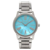 Buy Shop Michael Kors Hartman Quartz Blue Dial Silver Steel Strap Watch For Women - MK3519 USA Online