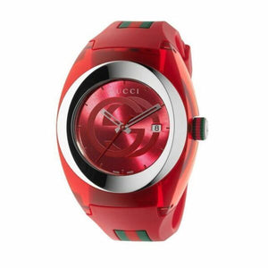 Buy Shop Gucci Sync XXL Quartz Red Dial Red Rubber Strap Unisex Watch - YA137103 USA Online