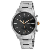 Fossil Townsman Chronograph Grey Dial Silver Steel Strap Watch for Men - FS5407