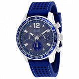 Buy Shop Guess Fleet Chronograph Black Dial Blue Rubber Strap Watch for Men - W0971G2 USA Online