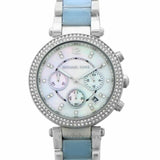 Buy Shop Michael Kors Parker White Dial Two Tone Steel Strap Watch for Women - MK6138 USA Online