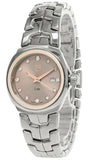 Buy Shop Tag Heuer Link Quartz Brown Dial Silver Steel Strap Watch for Women - WBC131E.BA0649 USA Online