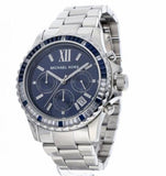 Buy Shop Michael Kors Everest Chronograph Blue Dial Silver Steel Strap Watch For Women - MK7237 USA Online
