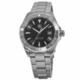 Buy Shop Tag Heuer Aquaracer Quartz Black Dial Silver Steel Strap Watch for Men - WAY1110.BA0928 USA Online
