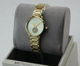 Buy Shop Michael Kors Portia Quartz Gold Dial Gold Steel Strap Watch For Women - MK3838 USA Online