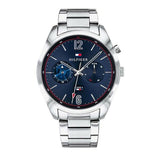 Buy Shop Tommy Hilfiger Deacan Blue Dial Silver Steel Strap Watch for Men - 1791551 USA Online
