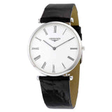 Buy Shop Longines La Grande Classique De Longines White Dial Black Leather Strap Watch for Women - L4.755.4.11.2 USA Online