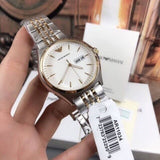 Buy Shop Emporio Armani Cream Dial Two Tone Steel Strap Watch For Men - AR11034 USA Online