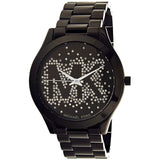 Michael Kors Slim Runway Black Dial Black Steel Strap Watch for Women - MK3589