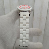 Buy Shop Marc Jacobs Pelly White Dial White Silicone Strap Watch for Women - MBM2588 USA Online