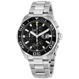 Buy Shop Tag Heuer Aquaracer Calibre 16 Day-Date Black Dial Silver Steel Strap Watch for Men - CAY211A.BA0927 USA Online
