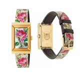 Buy Shop Gucci G-Frame Floral Mother of Pearl Dial White Leather Strap Watch For Women - YA147406 USA Online