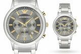 Buy Shop Emporio Armani Quartz Grey Dial Silver Steel Strap Watch For Men - AR11047 USA Online