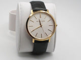 Buy Shop Michael Kors Jaryn Quartz White Dial Black Leather Strap Watch For Women - MK2472 USA Online