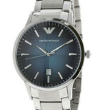 Buy Shop Emporio Armani Renato Blue Dial Silver Steel Strap Watch For Men - AR2472 USA Online