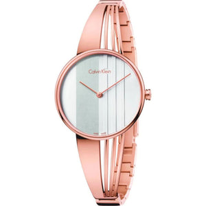 Buy Shop Calvin Klein Drift White Dial Rose Gold Steel Strap Watch for Women - K6S2N616 USA Online