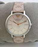 Buy Shop Emporio Armani Classic White Dial Beige Leather Strap Watch For Women - AR11008 USA Online