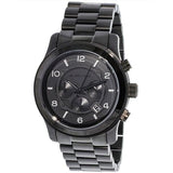 Buy Shop Michael Kors Runway Chronograph Black Dial Black Steel Strap Watch for Men - MK8157 USA Online