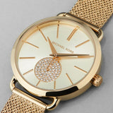 Buy Shop Michael Kors Portia Gold Dial Gold Mesh Bracelet Watch for Women - MK3844 USA Online