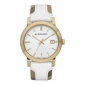 Buy Shop Burberry The City White Dial White Leather Strap Watch for Women - BU9110 USA Online