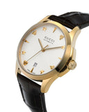 Buy Shop Gucci G Timeless Silver Dial Brown Leather Strap Watch for Men - YA126470 USA Online