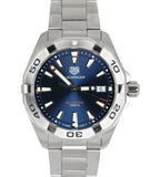 Buy Shop Tag Heuer Aquaracer Blue Dial Silver Steel Strap Watch for Men - WBD1112.BA0928 USA Online