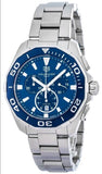 Buy Shop Tag Heuer Aquaracer Blue Dial SIlver Steel Strap Watch for Men - CAY111B.BA0927 USA Online