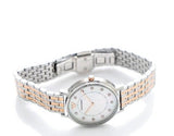 Buy Shop Emporio Armani Gianni T Bar Mother of Pearl Dial Two Tone Steel Strap Watch For Women - AR2508 USA Online