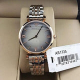 Buy Shop Emporio Armani Gianni T Bar Grey Dial Two Tone Stainless Steel Watch For Women - AR1725 USA Online