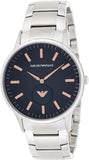 Buy Shop Emporio Armani Renato Blue Dial Silver Steel Strap Watch For Men - AR11137 USA Online